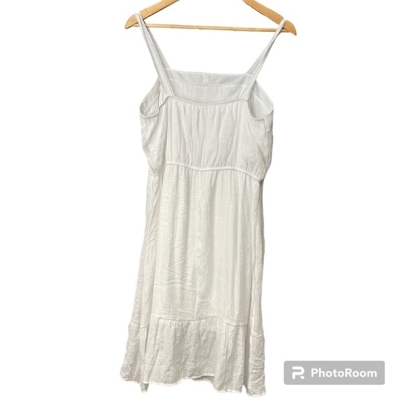 Naif Montreal white flowy‎ midi dress size large - Picture 2 of 5